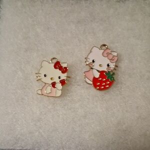 Cute Hello Kitty Pink and Red Charms